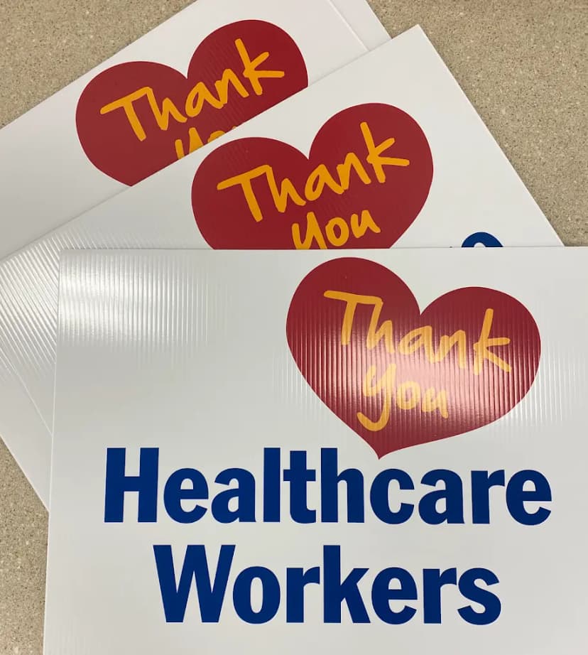 Healthcare Workers Signs